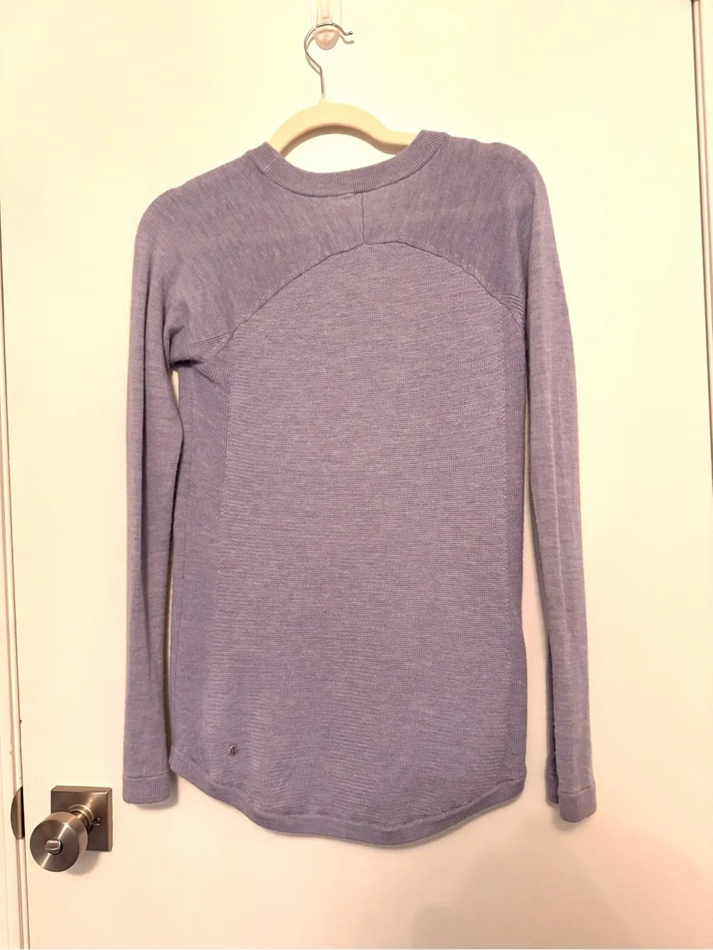 Lululemon Moreno Wool Sit In Lotus Sweater Heathered Lavender Dusk